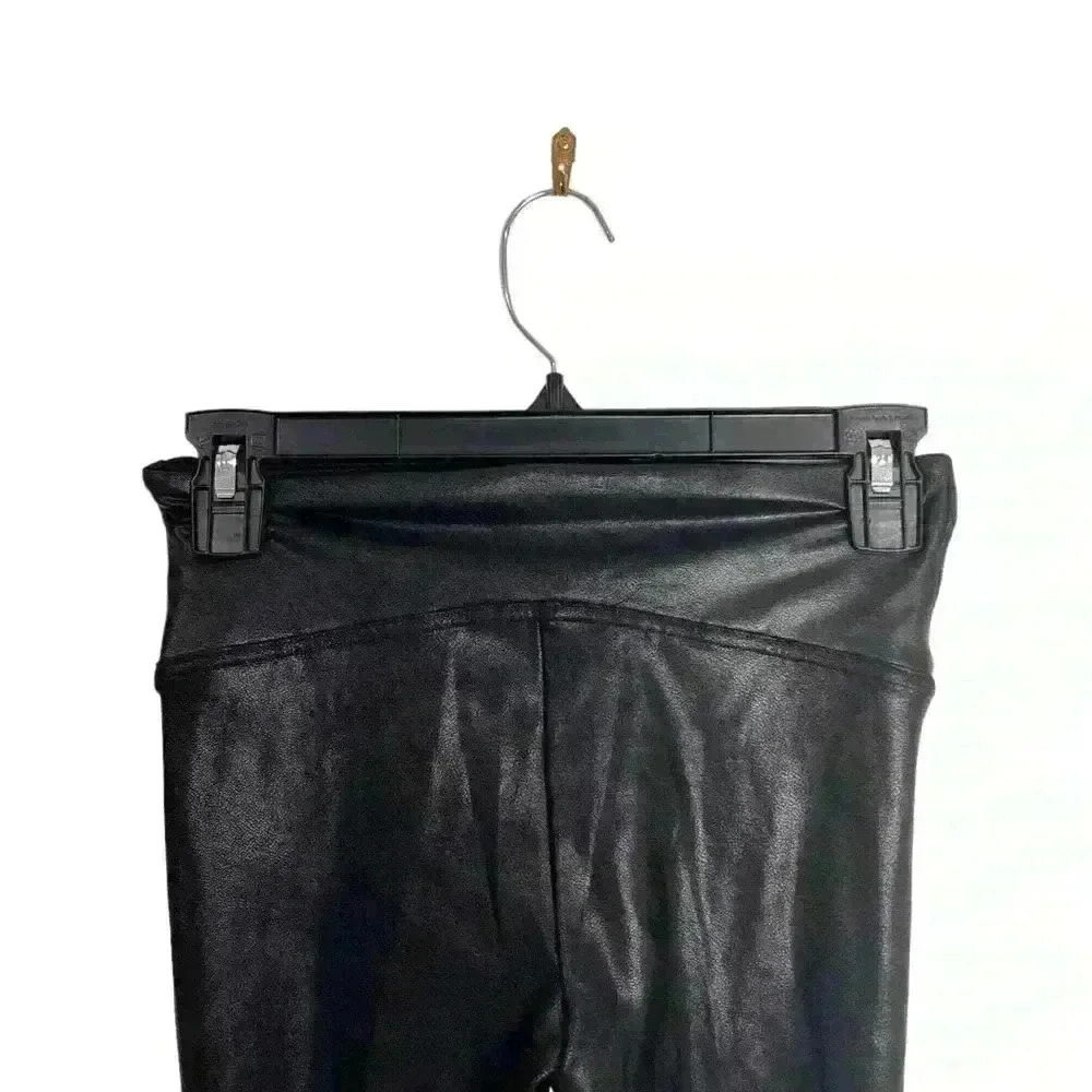 Spanx Faux Leather Side Stripe Leggings Size Small - Picture 9 of 12